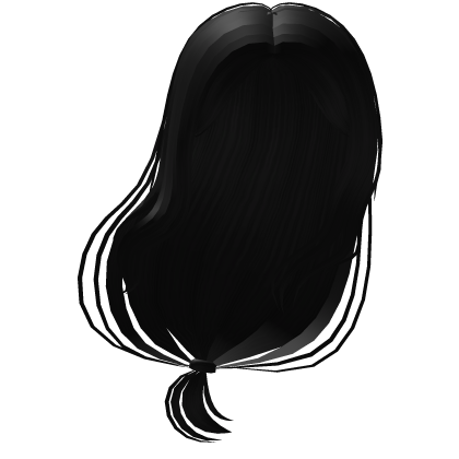 Long Loose Ponytail Windy Hair in Black Roblox item