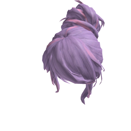 Pastel Lavender Messy Bun Hair