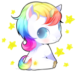 Cute baby unicorn