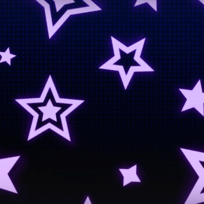 Purple Neon Glowing Stars