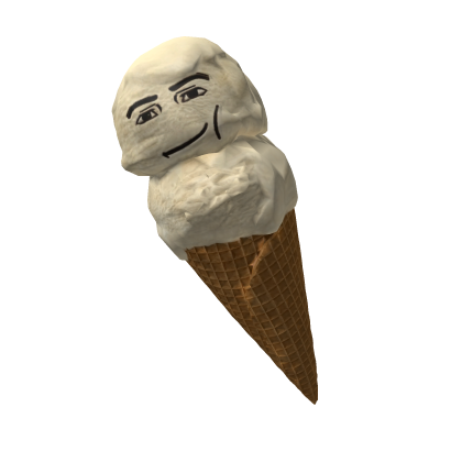 Vanilla Ice Cream Cone Man Face Backpack Roblox item