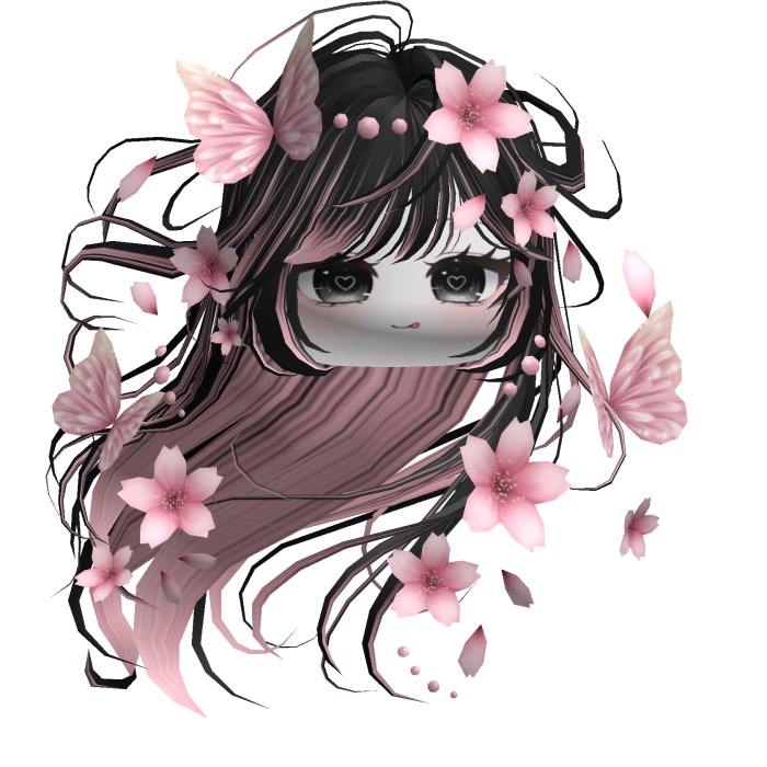 Mystical Sakura Windy Hair (Black&Pink)