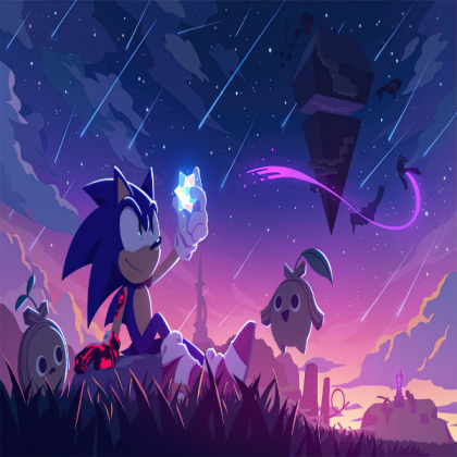 Sonic Frontiers Starfall Background Roblox decal