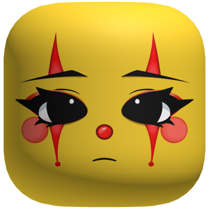 Cute Clown Girl Face - Noob Roblox item