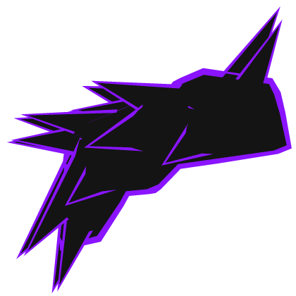 Purple Cartoony Demon Knight Pauldron (RIGHT)
