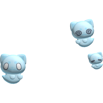cute blue halloween kitty cat ghost aura Roblox item