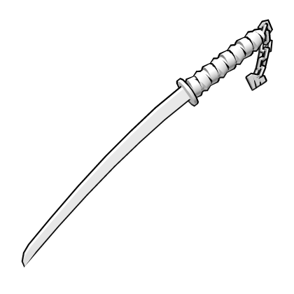 White FreshCut Katana