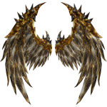 Gold and White Angel Wings