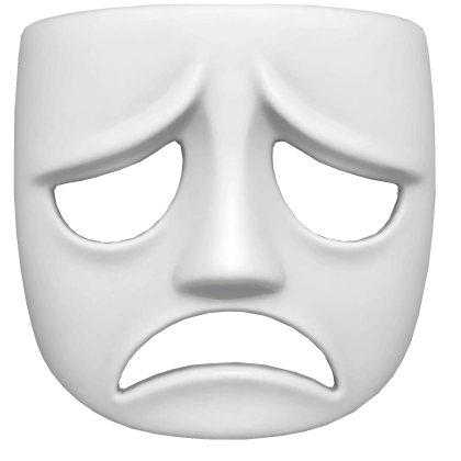 Minimalist White Tragedy Mask