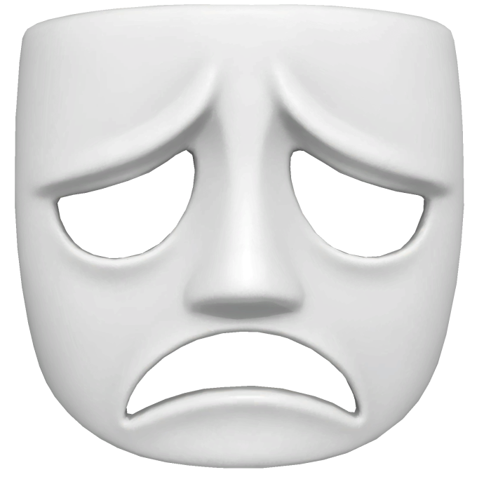 Minimalist White Tragedy Mask