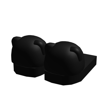 cat slippers in black
