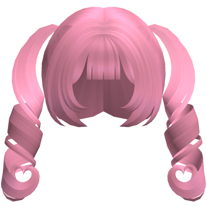 pink kawaii moe fluffy heart curls Roblox item