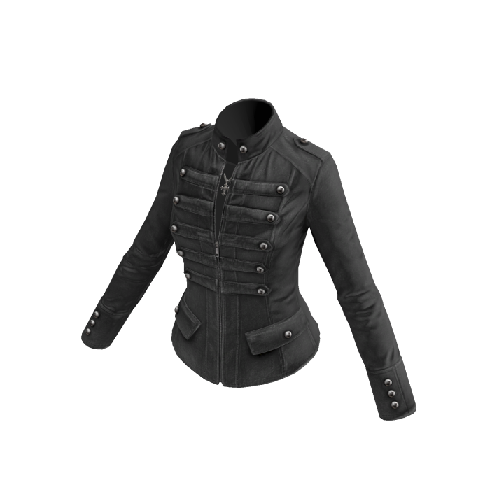 Emo Gothic Military Parade Jacket (Grey)