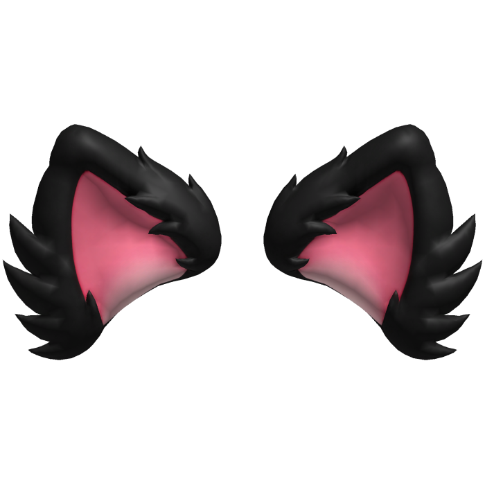 fluffy Cat Ears in Black