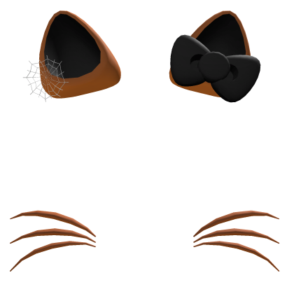 Halloween Cat Ears (Black & Orange) Roblox item