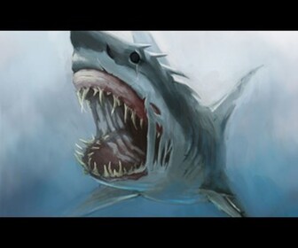 47 meters underwater caged