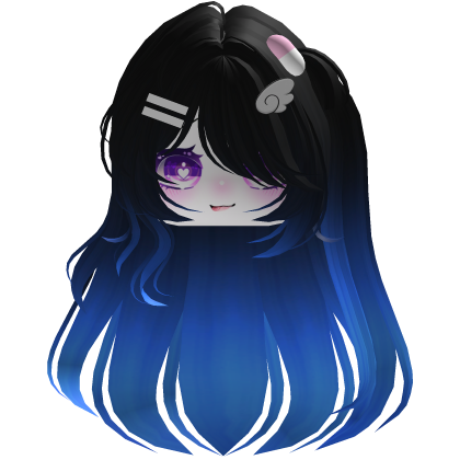cute Black And Pink Hair emo fofo anime y2k