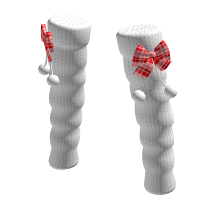 red plaid santa leg warmers