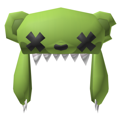 Low Poly Monster Bear Hat Green