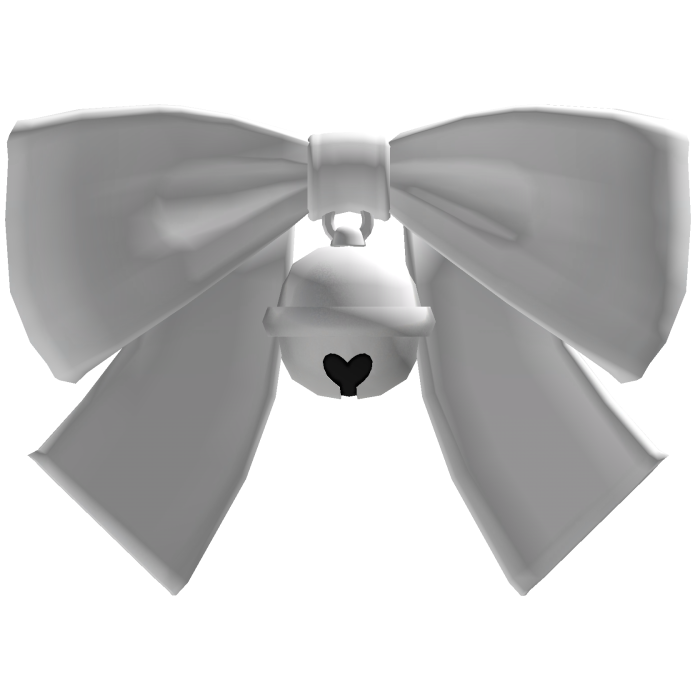 ♡ ꒱ sweet adorable dainty white bow with bell