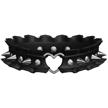 ruffled heart black choker 3.0