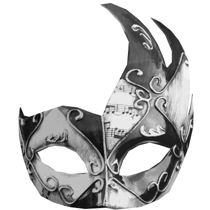Venetian Vintage Circus Note Mask White Roblox item