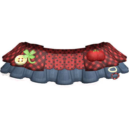 Cute Red Igari Mori Kei Denim Laybug Skirt thumbnail