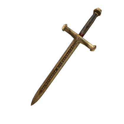 cursed golden sword with runes (back)