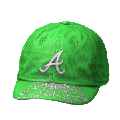 Green Web Fitted Cap - Tilted