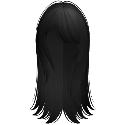 silky straight emo hair (black)
