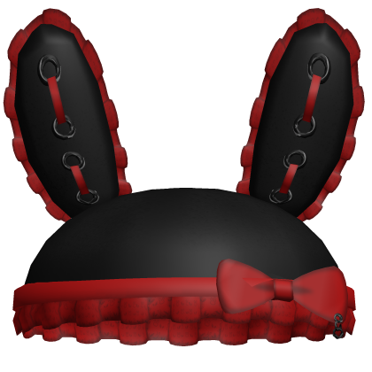 : ♡ delicate ruffled bunny bow beret Roblox item