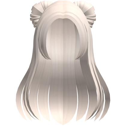 adorable platinum half up space bun hair