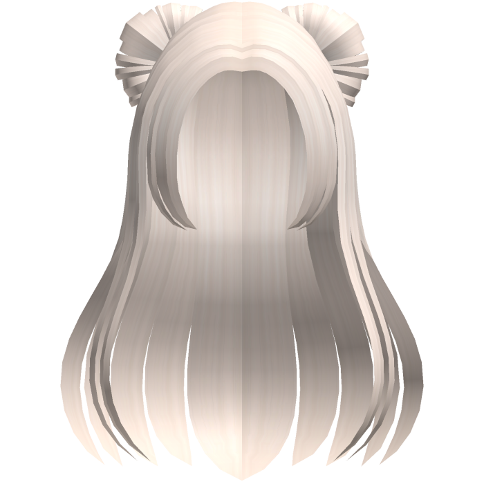 adorable platinum half up space bun hair