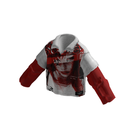 NOIR Y2K Double Boxy Longsleeve T-Shirt (Red) thumbnail