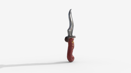 Stylized Fantasy Dagger - Low Poly Game Ready Swor preview 2