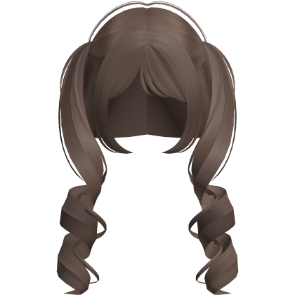 sweet brown swirly pigtails Roblox item