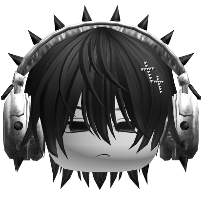 Boy Hair W/ Punk Headphones Black