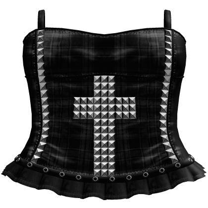 gothic black studded cross dress 3.0 Roblox item