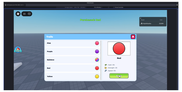 Advanced Trail System with Boosts and UI preview 5