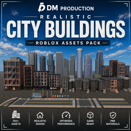  Realistic Roblox City Buildings Assets Pack