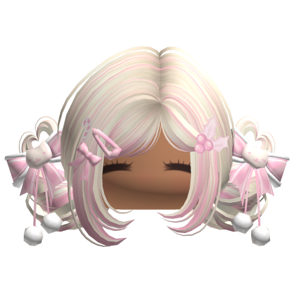 ♡ Christmas Buns w/ Bows (Pink Beige)