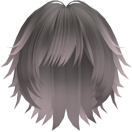 spiky messy emo boy hair in grey pink