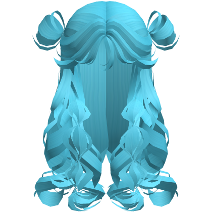 Curly Poofy Princess Doll Hair Light Blue Roblox item