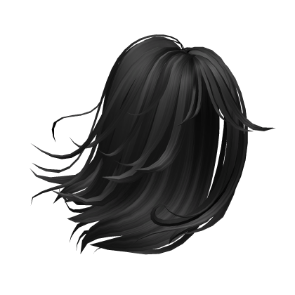 Emo Windy Messy Hair (Black) Roblox item