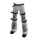 Y2k White Gothic Jeans w Stars