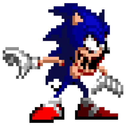 Sonic.EXE (V.2) (Phase 2) (Pixel) Right FNF Roblox decal