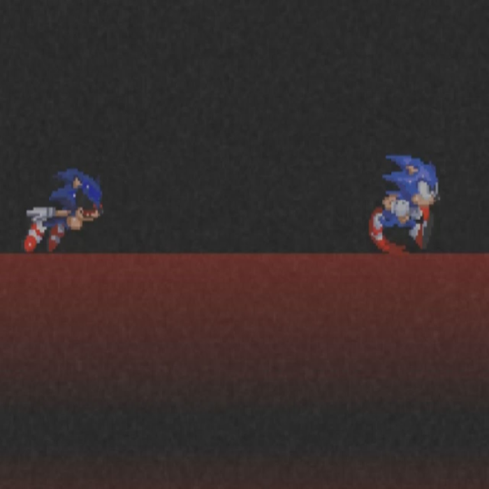 Sonic.exe chases sonic Roblox decal