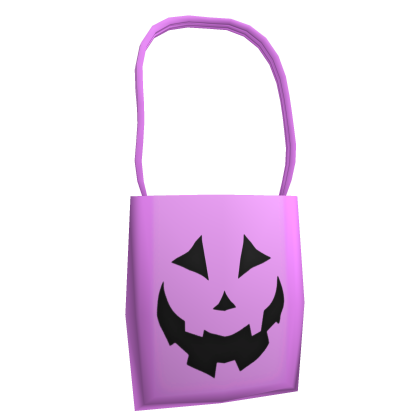 Halloween Pumpkin Face Tote bag in Purple/Black Roblox item