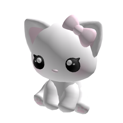 ꒰୨♰୧꒱ Kawaii White Pink Cat Plush