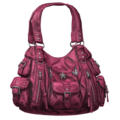 (3.0) Pink Y2K Grunge Vkei Leather Handbag